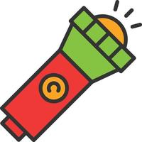 Torch Line Filled Icon vector