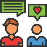 Chatting Line Filled Icon vector