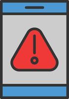 Error Line Filled Icon vector