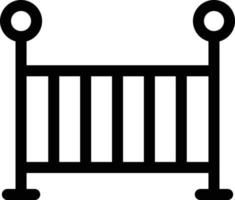 Baby Crib Line Icon vector