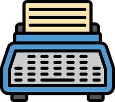 Typing Line Filled Icon vector