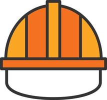 Hard Hat Line Filled Icon vector