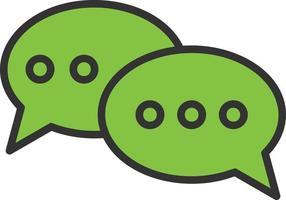 Conversation Line Filled Icon vector