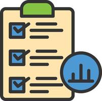 Project Status Line Filled Icon vector