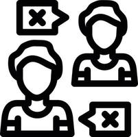 People Disagree Line Icon vector