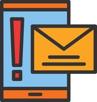 Spam Line Filled Icon vector