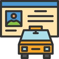 Driver License Line Filled Icon vector