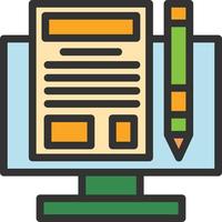 Making Blog Line Filled Icon vector