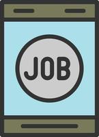 Job Search Line Filled Icon vector