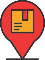 Tracking Line Filled Icon vector
