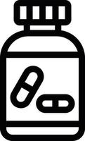 Pills Bottle Line Icon vector