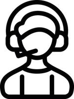 Commentator Line Icon vector