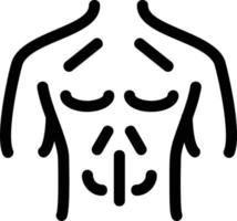 Chest Line Icon vector