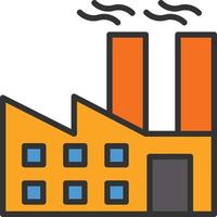 Factory Line Filled Icon vector