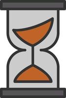 Hourglass Line Filled Icon vector