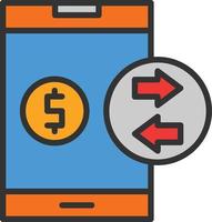 Transaction Line Filled Icon vector