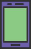 Smartphone Line Filled Icon vector