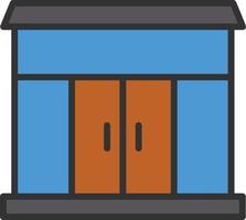 Storefront Line Filled Icon vector