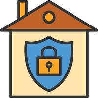 Security Line Filled Icon vector