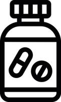 Tablets Bottle Line Icon vector