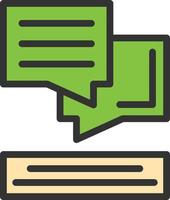 Dialog Line Filled Icon vector