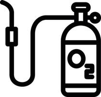 Oxygen Tank Line Icon vector