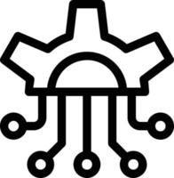 Neural Engineering Line Icon vector