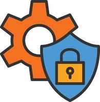 Security Line Filled Icon vector