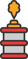 Tear Gas Line Filled Icon vector