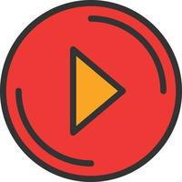 Play button Line Filled Icon vector