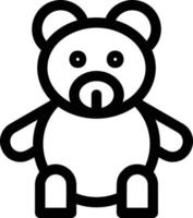 icono de línea de peluche vector