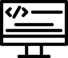 icono de línea de programación vector