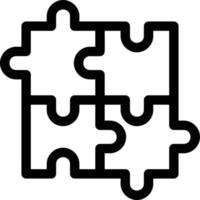 Puzzle Line Icon vector