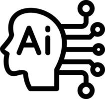 Artificial Consciousness Line Icon vector