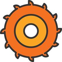Circular Saw Line Filled Icon vector