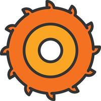 Circular Saw Line Filled Icon vector