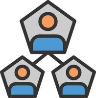 Segmentation Line Filled Icon vector