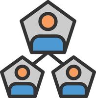 Segmentation Line Filled Icon vector