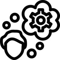 icono de línea de pensamiento crítico vector