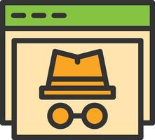 Spyware Line Filled Icon vector