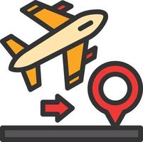 Domestic FLights Line Filled Icon vector