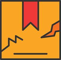 Damage Box Line Filled Icon vector