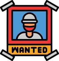 Wanted Line Filled Icon vector