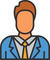 Businessman Line Filled Icon vector