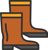 Boots Line Filled Icon vector