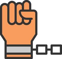 Slavery Line Filled Icon vector
