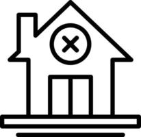 No Home Line Icon vector