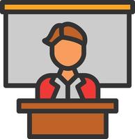 Instructor Line Filled Icon vector