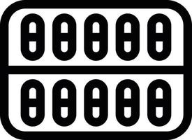 Pills Package Line Icon vector