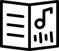 icono de línea de educación musical vector